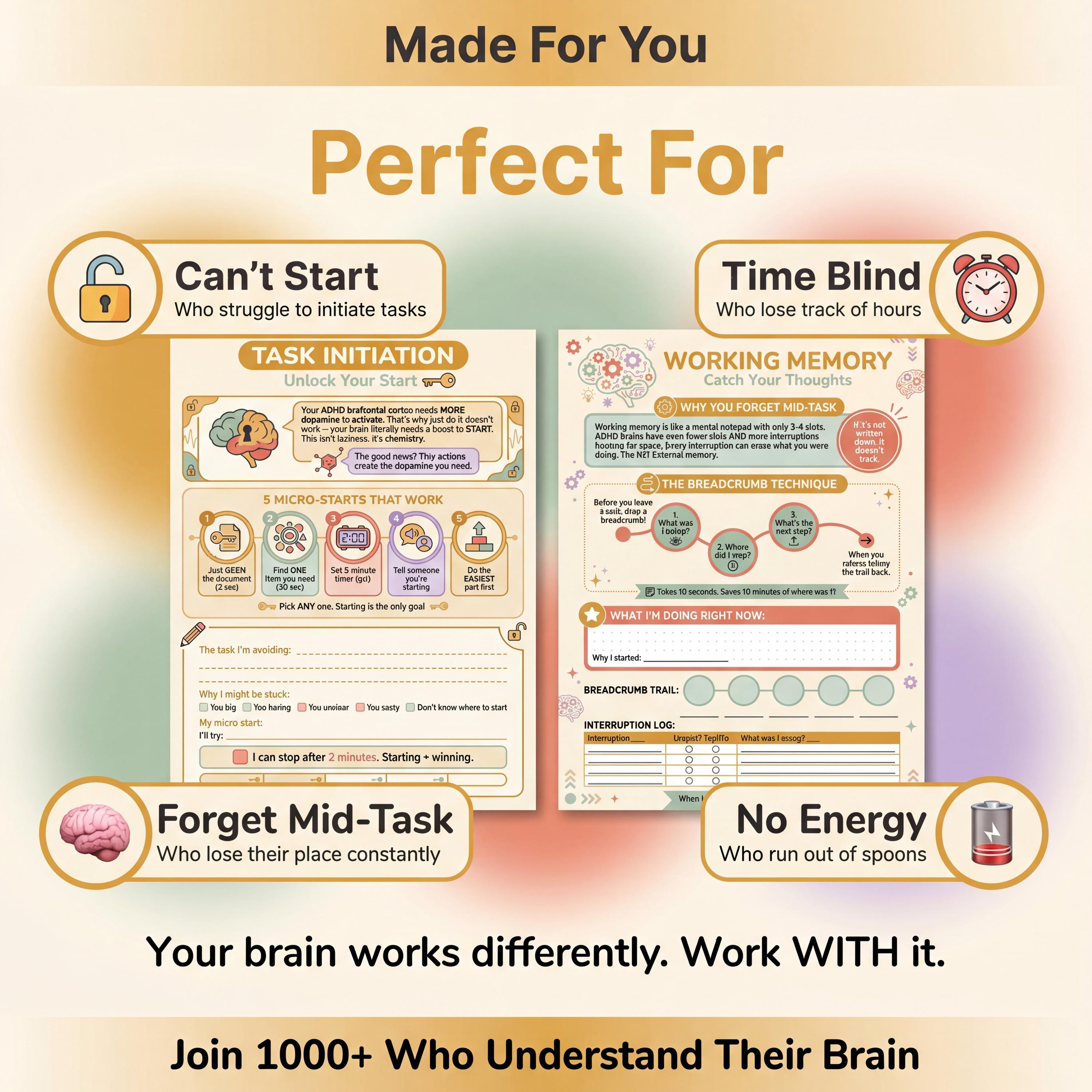 ADHD Executive Function Toolkit | Task Planner (digital Download ...