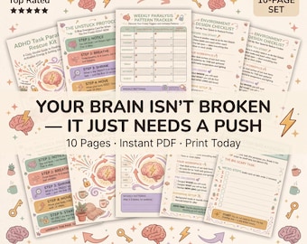 Kit de rescate para la parálisis por TDAH / Protocolo de 10 páginas para resolver problemas (descarga digital)