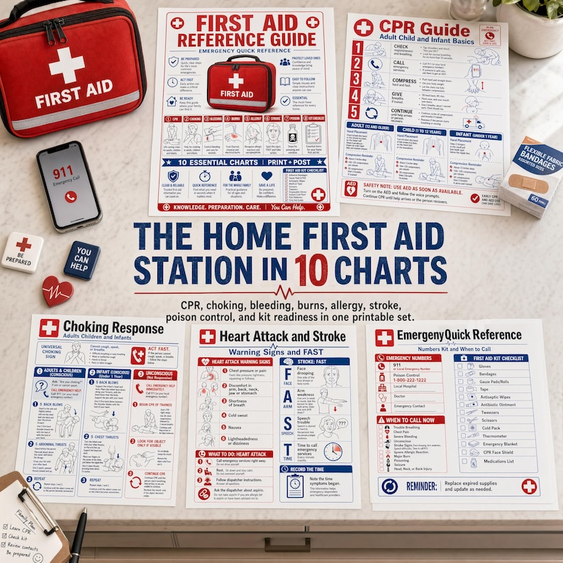 First Aid Guide | Emergency Reference Charts (digital Download) - Etsy
