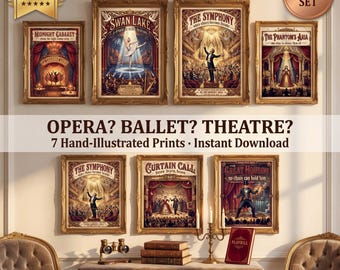 Láminas de ópera vintage / Colección de programas de mano victorianos (descarga digital)