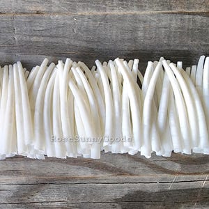 100 pieces of 2 inch Smooth Dentalium Shells, white color tusk shells