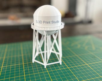 3D Printed Model Train Water Tower Kit: N, HO, OO, S, O & G Scales