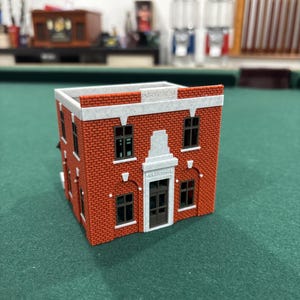 Old-Style Post Office Building – 3D Printed Model Railroad Structure (N, HO, OO, S, O Scale)