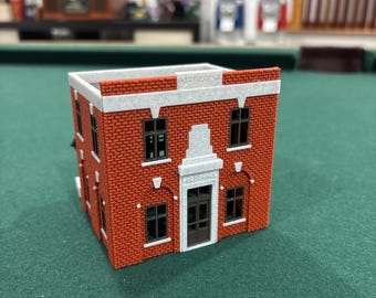Edificio de correos de estilo antiguo: estructura de maqueta de ferrocarril impresa en 3D (escalas N, HO, OO, S, O)