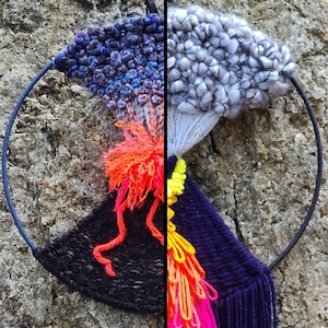 Volcano Hoops Round Wall Art Gift for Geology Lovers