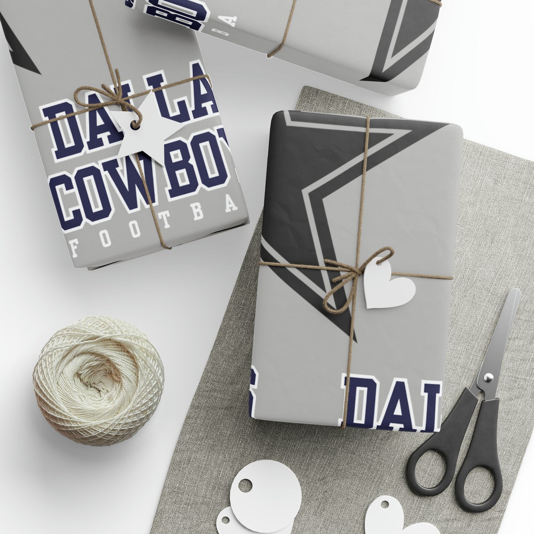 Cowboys Wrapping Paper Grey Etsy