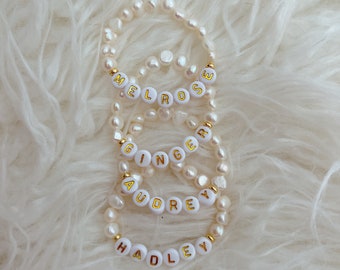 Pearl Custom Name bracelet