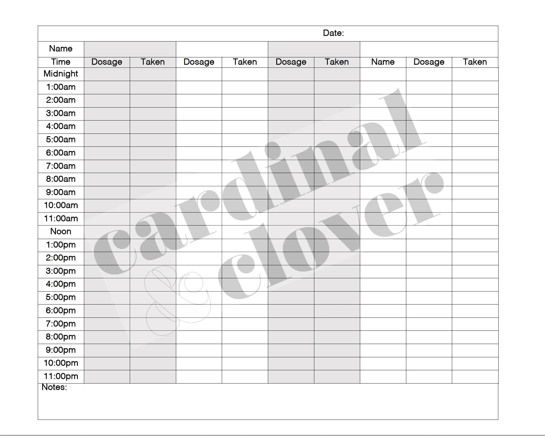 Printable Medication Tracker, Editable Medication and Supplement ...
