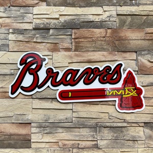 Braves 3D Layered Sign: Atlanta Baseball Wall Decor