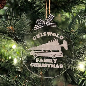 Christmas Family Vacation Ornament.  Great gift or decoration. Ships within 24 hrs. Can be customized with your name.