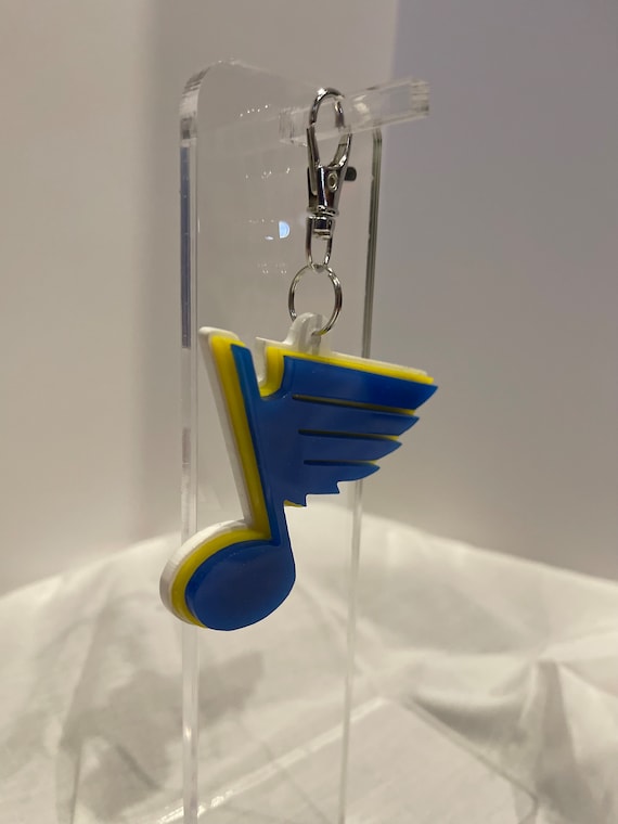St Louis Hockey keychain.  Blue inspired   3d looking keychain.