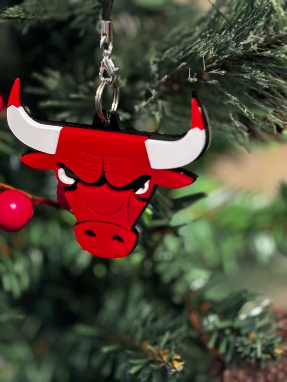 Chicago Basketball Bull Ornament: 3D Layered Design