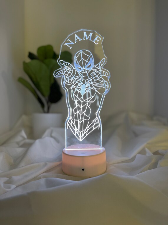 Crime fighting hero's night light color changing led kids' tabletop nightlight.
