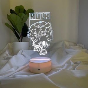 Crime fighting hero&#39;s night light color changing led kids&#39; tabletop nightlight.