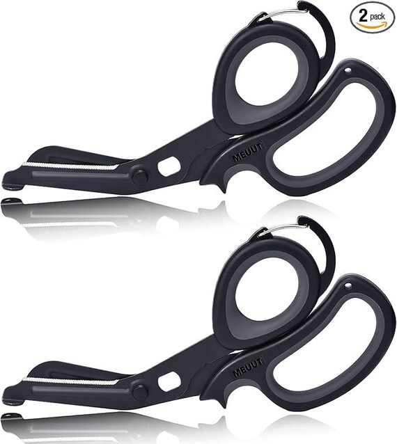 Personalized Medical Trauma Shears with Carabiner design for left and right hand: Heavy Duty EMT Bandage Scissors