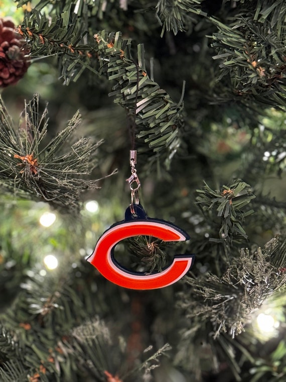 C Bear   themed 3 color single sided Football 3D looking Acrylic Keychain / luggage tag.