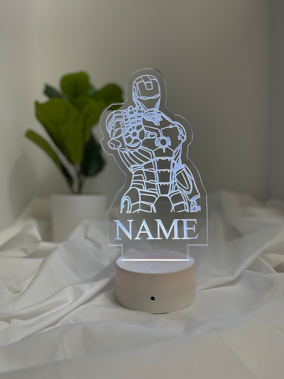 Crime fighting hero's night light color changing led kids' tabletop nightlight.
