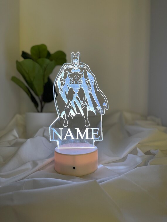 Crime fighting hero's night light color changing led kids' tabletop nightlight.