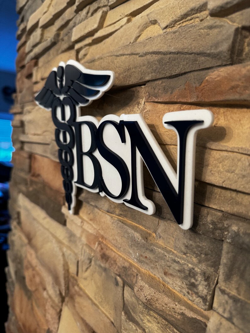 3D Layered BSN Wall Decor, Nursing Graduation Gift - Etsy