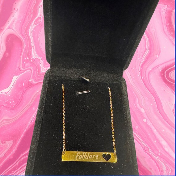 Personalized Heart Pendant Necklace: 18k Gold Plated Stainless Steel