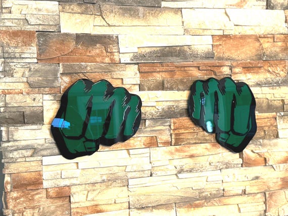 Hulk Fist Wall Decor: 3D Layered Acrylic Superhero Kids Room Art