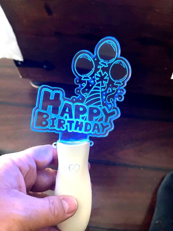 Color Changing LED Happy Birthday Wand: Party Decor