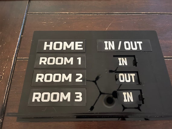 Customizable Office sliding In/Out Sign with Name Plates