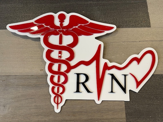 RN Nurse life   customizable 3d layered wall decoration.  Can Change the letters to another title.