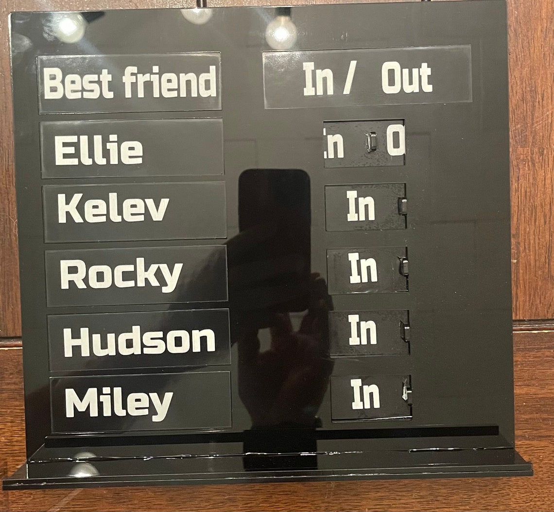 Customizable Office Sliding In/out Sign With Name Plates - Etsy