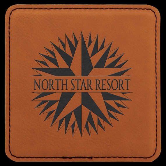 Engraved Leatherette Coasters: Outdoor Adventure, Personalized Gift