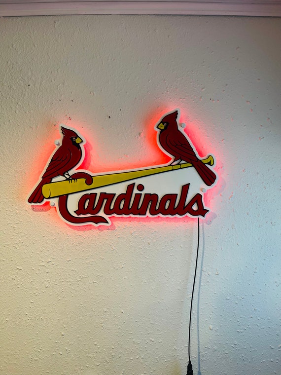Lighted St. louis sign.  3d looking layered acrylic sign.  Great gift for that baseball fan.
