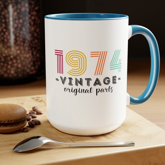 Vintage 1974 50th Birthday Coffee Mugs, 15oz Vintage Retro 70s Style. 50s  Era, Perfect Gift for Him Her Mom Dad Friend Over the Hill, - Etsy
