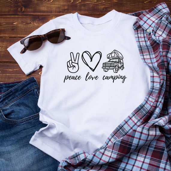 Camping Shirt, Peace. Love. Camp. T-Shirt, Gifts For Campers Camping Shirt, Peace. Love. Camp. T-Shirt, Gifts For Campers