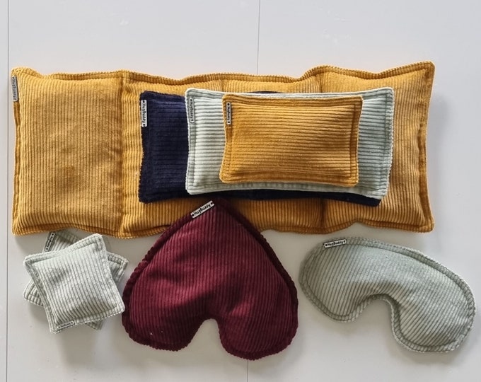 Pain Relieve Heat Packs, Wrapped in Luxurious Corduroy | Hot & Cold Therapy | Lupin Filled | Triple Stitched for Durability