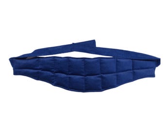 Sac chauffant triangulaire lombaire rempli de riz, compresse chaude et froide en velours côtelé pour un soulagement apaisant, triple couture, confort pour les courbatures et les douleurs.