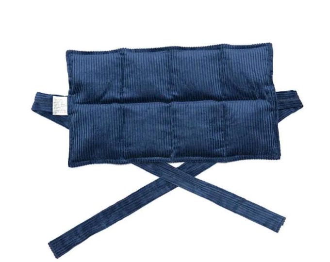 Lupin Filled Corduroy Heat Bag with Ties for Pain Relief, 8 Pockets for even Coverage