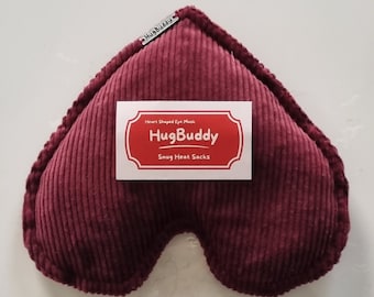 Heart Shaped Heat Pack, Relieve Pain with Corduroy Heat Pack, Hot & Cold Therapy, Lupin Fill, Triple Stitched for Durability