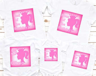 Custom Kids Birthday Shirt - Family Matching - Doll Party -
