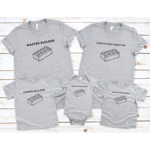 Master Builder - AFOL - Family Brick Shirts - Matching Brick T-Shirts