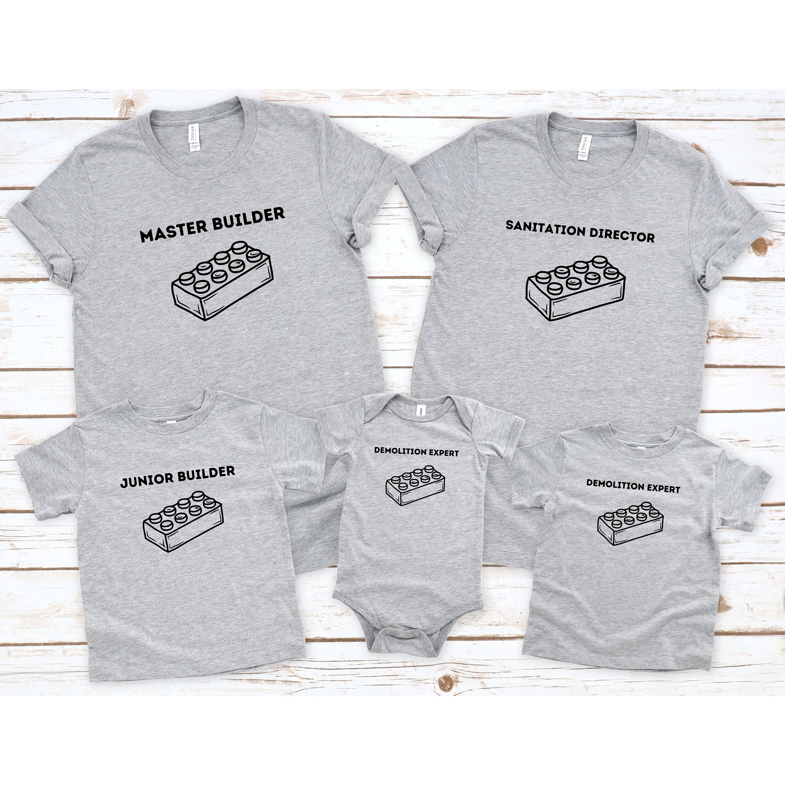 Master Builder AFOL Family Brick Shirts Matching Brick Tshirts Etsy