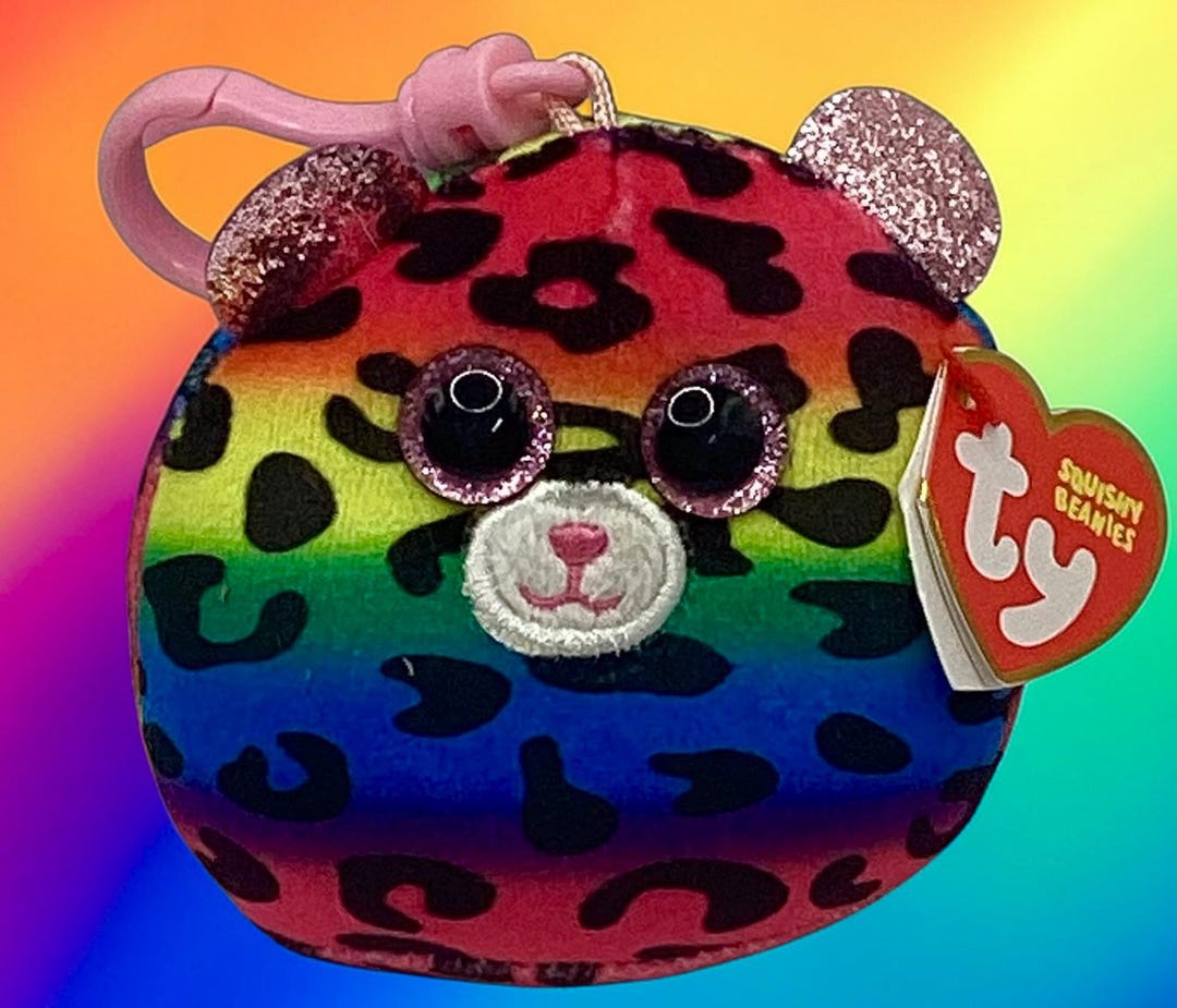 TY Squish-A-Boos – Coussin Dotty Le Léopard 40 Cm – Microfibre Luxe – Yeux Brodés – Lavable En Machine – Câlin Et Bataille De Coussins