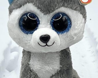 Ty Beanie Boos Izabella - Husky coloré 15 cm **RARE