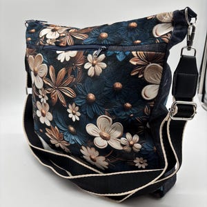 Tasche Schultertasche Blüten