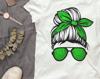 Nieuporządkowany kok na dzień św. Patryka PNG | Nieuporządkowany kok sublimacja | Cyfrowa sztuka św. Patryka | Nieuporządkowany kok koniczyny do druku | Pobieranie cyfrowe