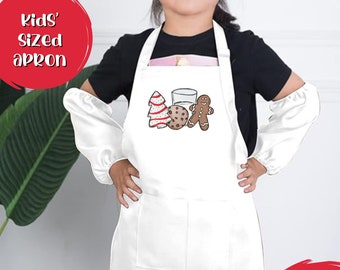 Kids Christmas Aprons | Kids Aprons | Christmas Apron | Christmas Cookies | Christmas Gifts for Kids | Kid Apron | Santa Cookie Baking Party