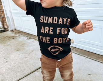Sundays Are For The Boys Shirt - Fall Football Toddler Tee - Sports Kids Shirt - Adult, Youth, Toddler, Kids, & Baby Shirts - Game Day