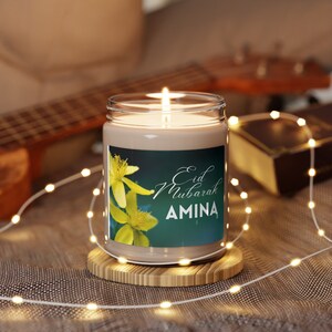 Personalized Eid Gift, Eid Mubarak Scented Eco Friendly Soy Candle 9oz, Eid-al-Adha gift, Eidi, Eid ul fitr, Gift for Muslims, Islamic Gift