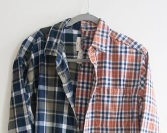 Franela extragrande de color dividido - Mediana