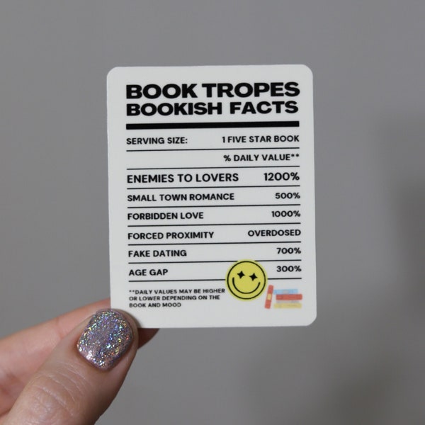 Trope Stickers, Book Lover Vinyl Sticker Phone, Enemies to Lovers Sticker, Book Trope Sticker, Romance Book Lovers