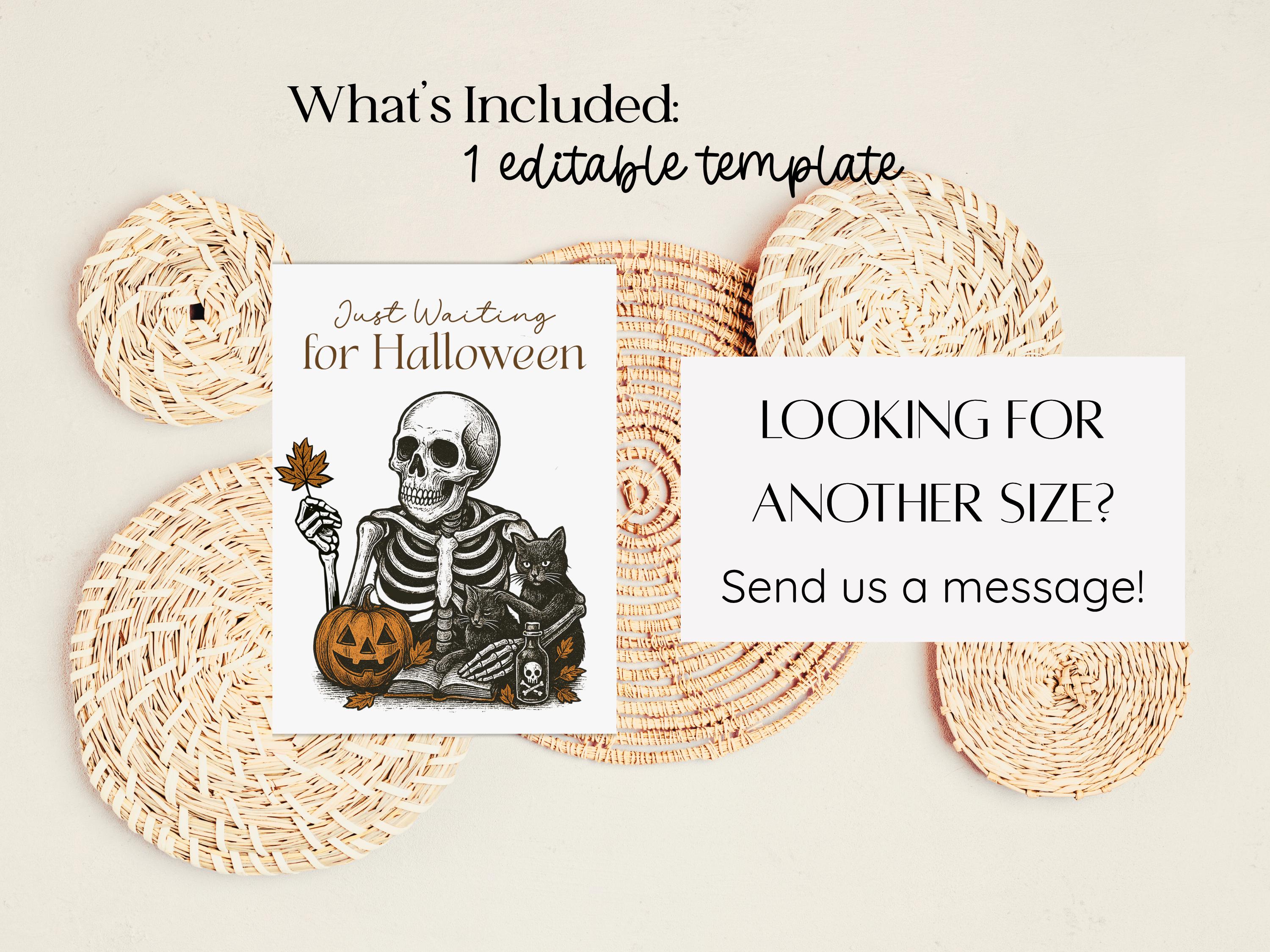 Hallow Sign Template Halloween Sign Template: Custom Printable Decor (digital Download, 8x10 ...